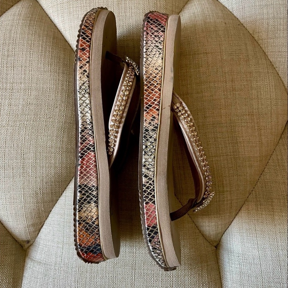 Women's Tan Volatile Embellished Sandals